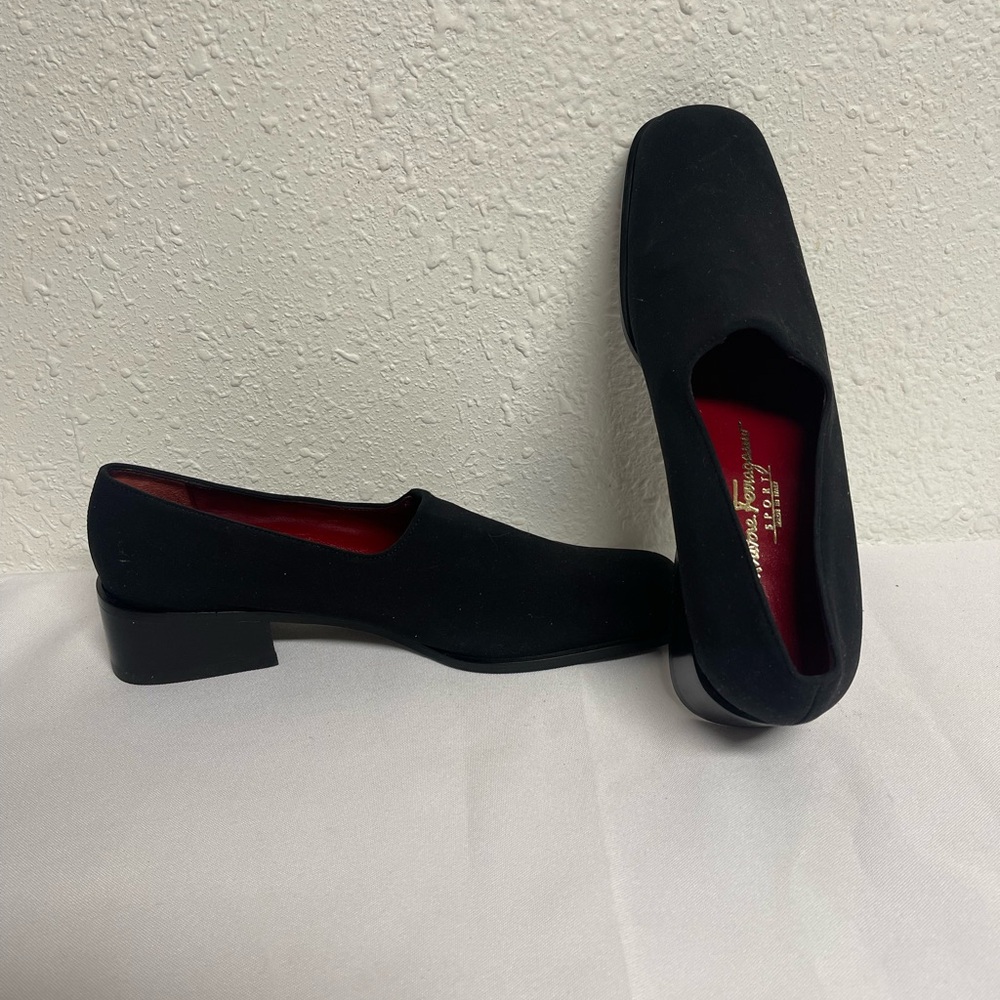 Salvatore Ferragamo Sport Black Slip-On Shoes